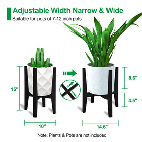 OERGKE adjustable-width stand ready for growing 8–12 inch pots in home display.