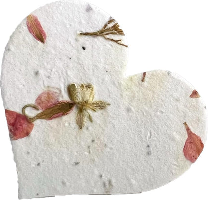 Of The Earth seed paper heart pink large 24s eco friendly wedding favor