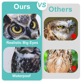 OffiCreative weatherproof plastic owl scarer for outdoor use