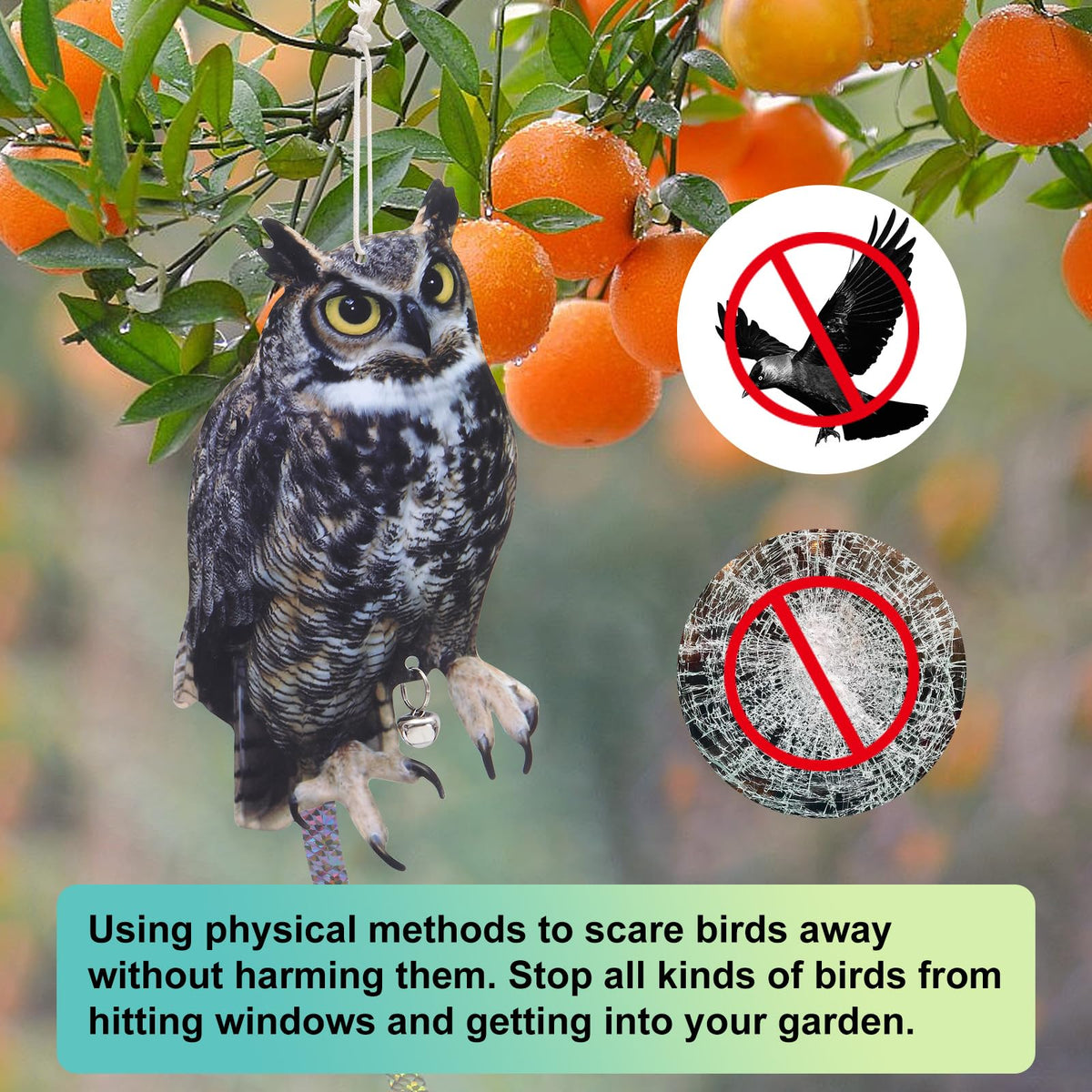 OffiCreative owl scarer enhances yard decor while deterring visitors