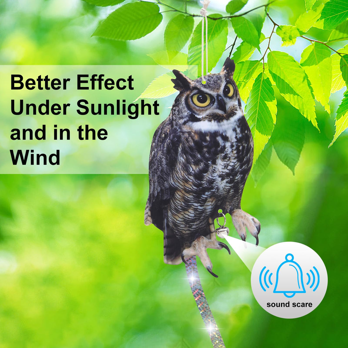 OffiCreative owl scarer positioned on rooftop for wide visibility