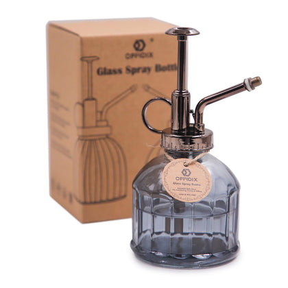 OFFIDIX glass plant spray bottle for indoor use with clear, sturdy glass body ideal for delicate misting