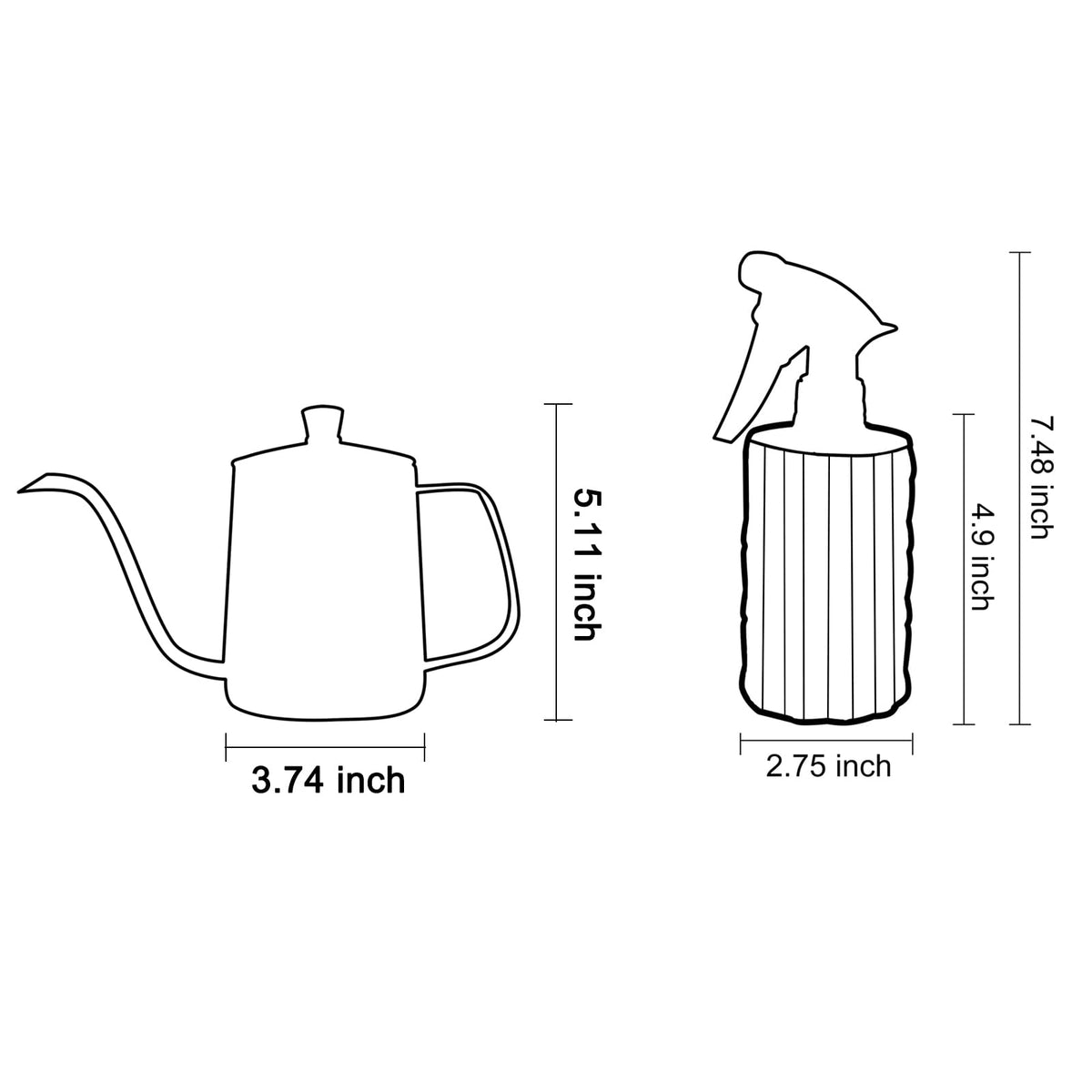 OFFIDIX stainless steel watering can showcasing durability and rust resistance