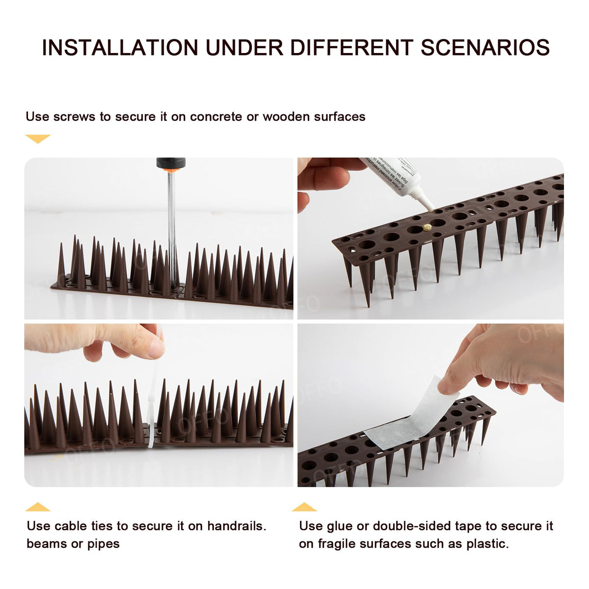 OFFO physical barrier reduces debris buildup for easier maintenance.