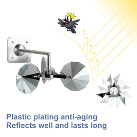 OFFO Bird Scare Reflective Device double-sided blades increase glare range for docks