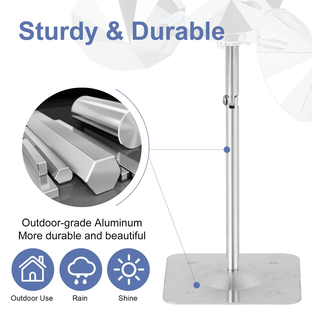 OFFO Bird Scare Reflective Device top blade extension adds surface area for coverage