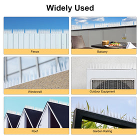 OFFO bird spikes covers 45.1 feet, protecting wide balcony areas from droppings