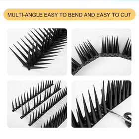 Flexible base on OFFO Spikes allows cutting to fit window sills, gutters, and balconies.
