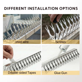 Easy mounting on walls or fences with tape or ties.