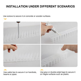 OFFO bird spikes easy installation on windows, roofs, and ledges