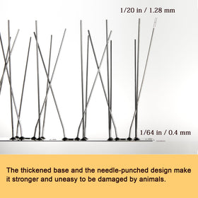OFFO bird spikes on a window sill deterring nesting and droppings