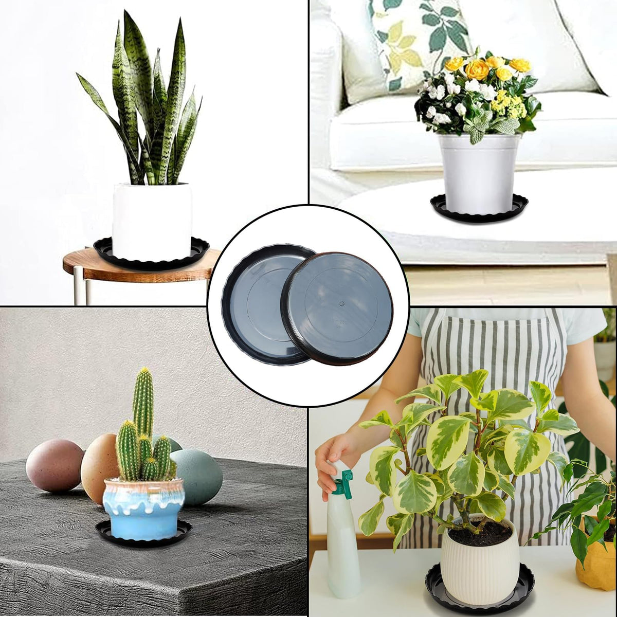 OFiSEXPT 10-inch flatlay plant-saucer shields surfaces