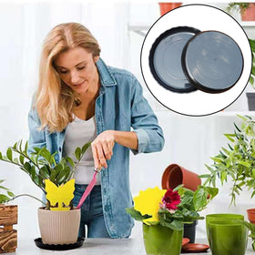 OFiSEXPT 10-inch plant-saucer stack saves space