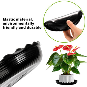 OFiSEXPT 8-inch plant-saucer stackable for tidy storage