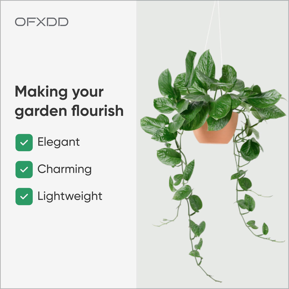 OFXDD balcony garden decoration hanger enhances vertical greenery and decor.