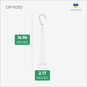OFXDD hanging basket with three-point attachment for secure planter display.
