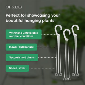 OFXDD outdoor garden hanger with durable plastic design for year-round use.
