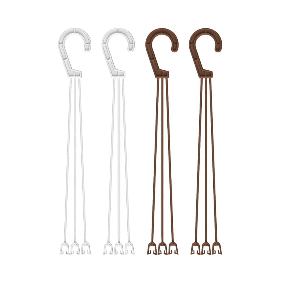 OFXDD plant pot hanger with snap-on clip secures baskets outdoors.