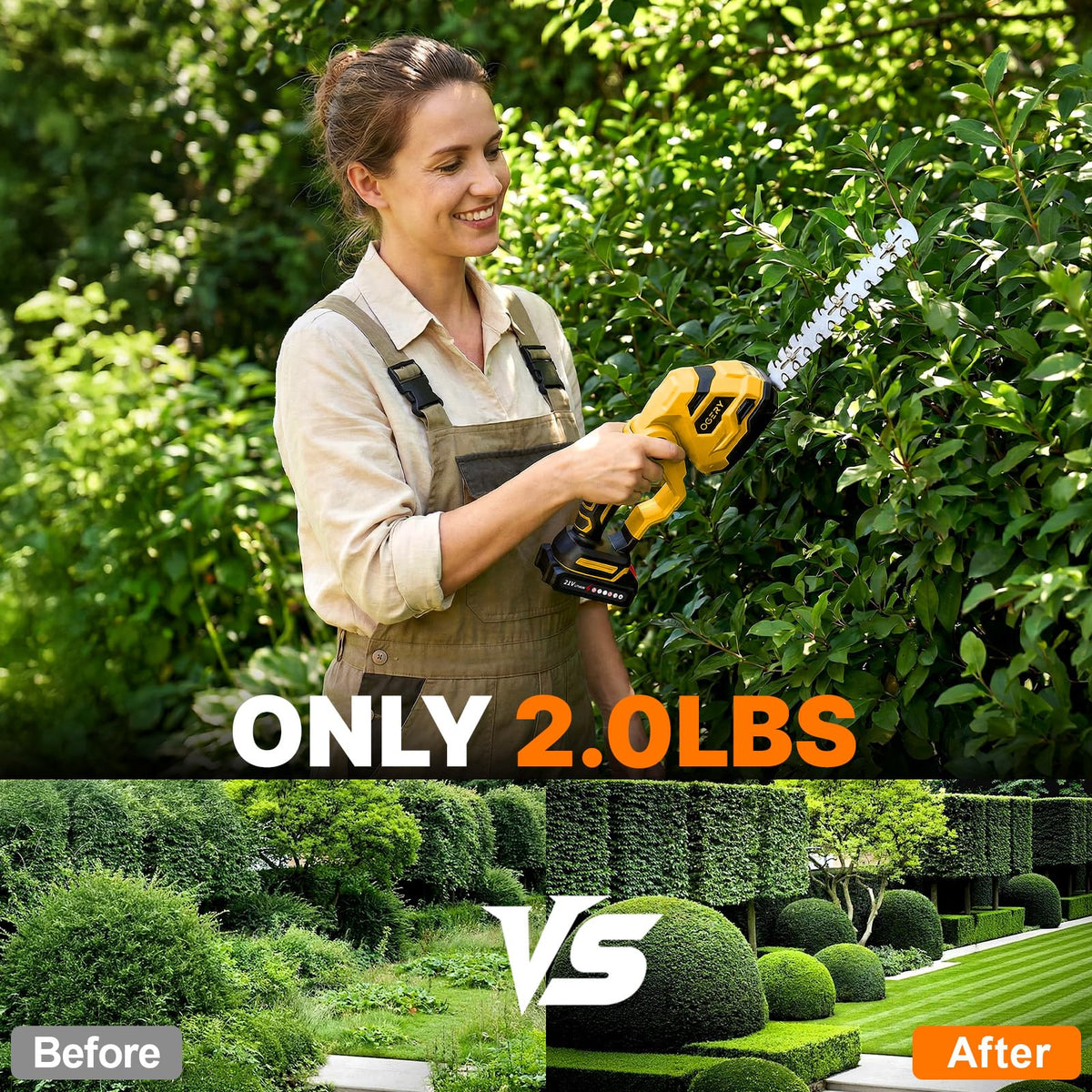 OGERY 5.1-inch grass trimmer edge detail for precise border work.