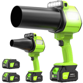OGERY brushless leaf blower with front LED light for dawn cleanup
