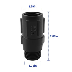 OGGOGOE female-to-male hose-thread connection enables quick setup