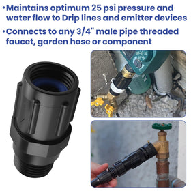 OGGOGOE inline-pressure-regulator maintains consistent output for irrigation