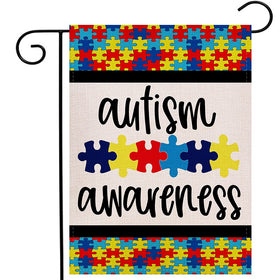 Ogiselestyle autism awareness garden flag 12.5x18 puzzle piece design for outdoor visibility