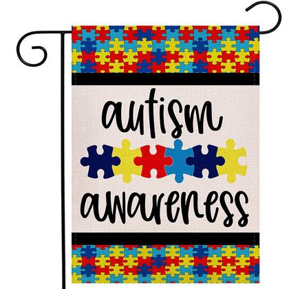 Ogiselestyle autism awareness garden flag 12.5x18 puzzle piece design for outdoor visibility