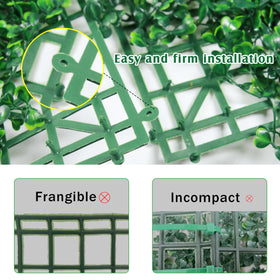 Ogrmar boxwood panel privacy screen enhances fence aesthetics and seclusion.