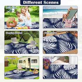 Ogrmar durable rug with wear-resistant edges for outdoor use