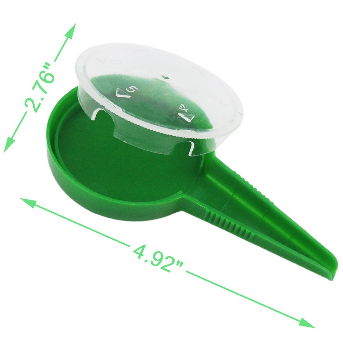 Ogrmar seed-spreader in smooth plastic for effortless sowing.