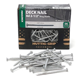 OHIY Huttig-Grip deck nail with diamond point for smooth driving in wood