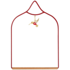 Ohmique Hummingbird Swing with metal frame and wooden dowel provides sturdy garden perch.