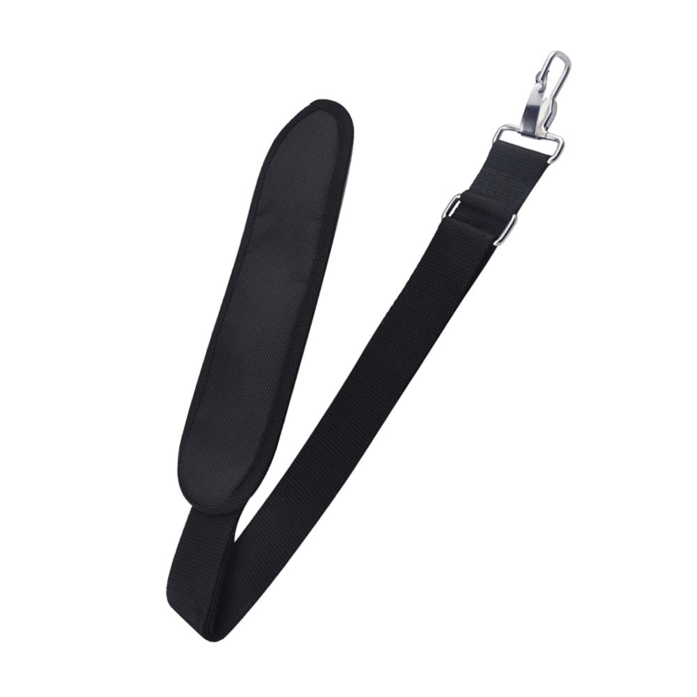 AP5300 strap mounted on trimmer providing reliable weight distribution during extended use