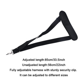 Ohoho AP5300 strap mounted on EGO tool during heavy yard work for easier handling