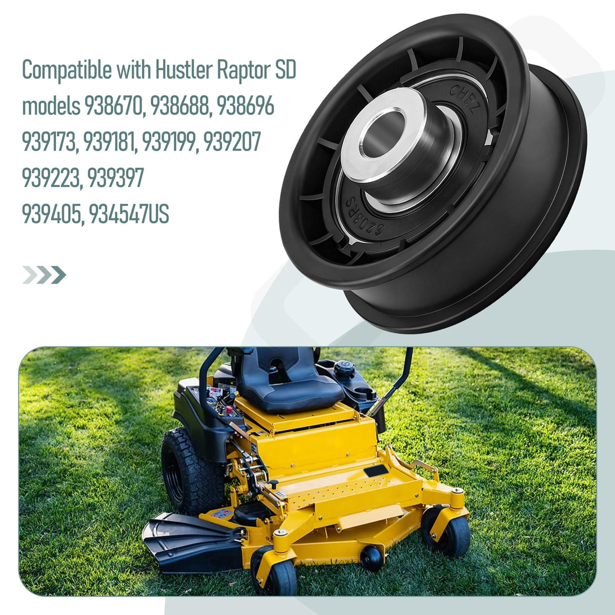 Ohoho idler pulley multi-model compatibility—fits various Hustler models.