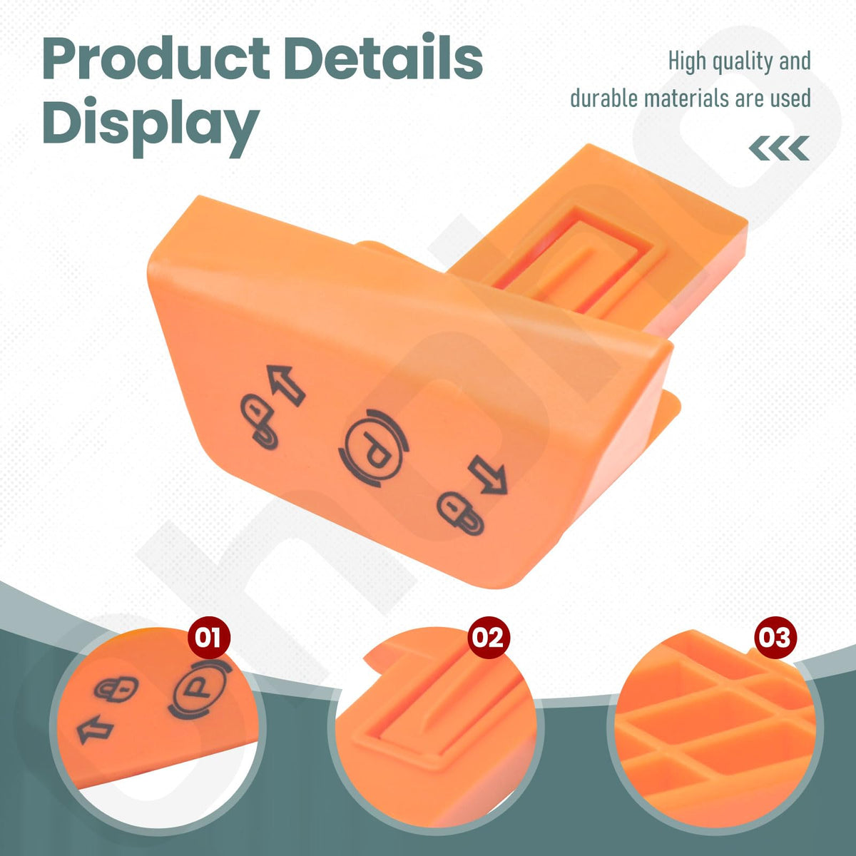 Ohoho UC21883 park brake knob closeup — shows sturdy plastic construction.