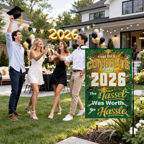 OHOME double-sided printing graduation flag for versatile visibility.