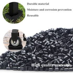 Ohraina four-pack black caster cups offer durable, reusable protection.