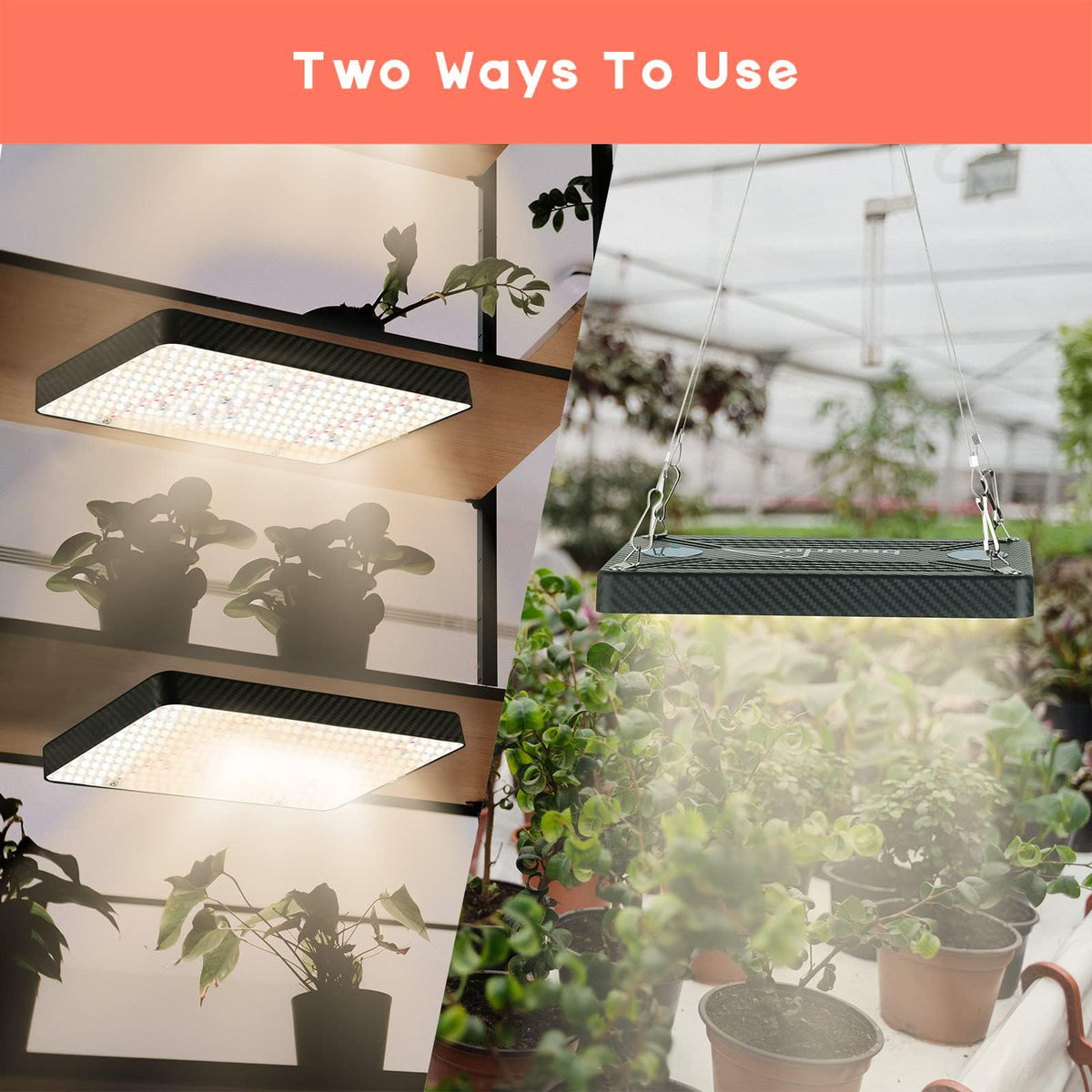 Ohtoad Grow Lights aluminum frame offers efficient heat dissipation.