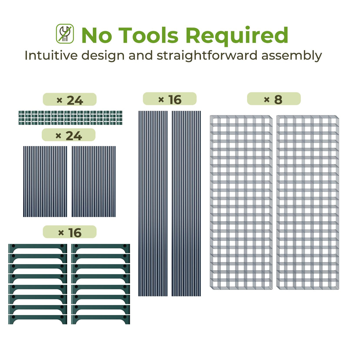 Four-clip-per-layer design securing each Ohuhu shelf mesh