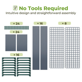 Four-clip-per-layer design securing each Ohuhu shelf mesh