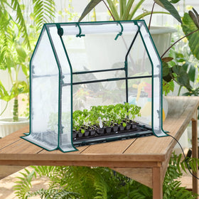 Ohuhu mini greenhouse easy assembly and portable design saves space during storage