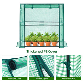 Ohuhu Greenhouse with waterproof mat inside helps keep surfaces clean.