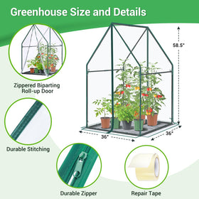 Ohuhu heavy-duty PVC cover provides clear view and robust plant protection.