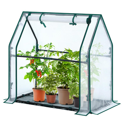 Ohuhu mini greenhouse compact tabletop setup ideal for balcony gardening and seedling germination