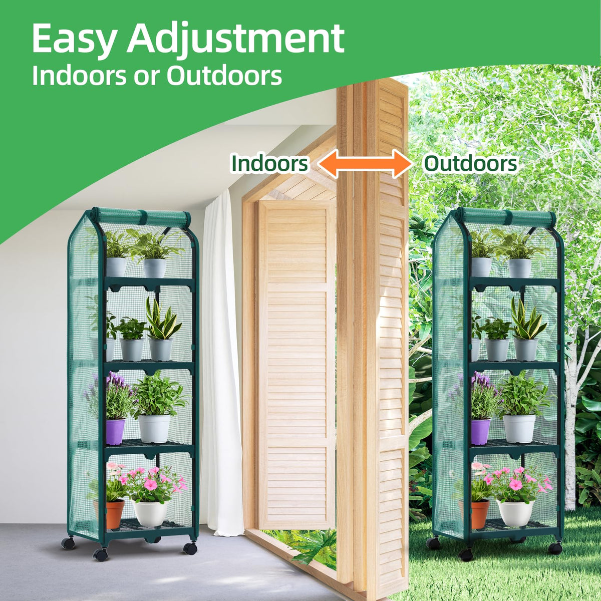 Ohuhu Mini Greenhouse durable cover offers weather protection and long-lasting use