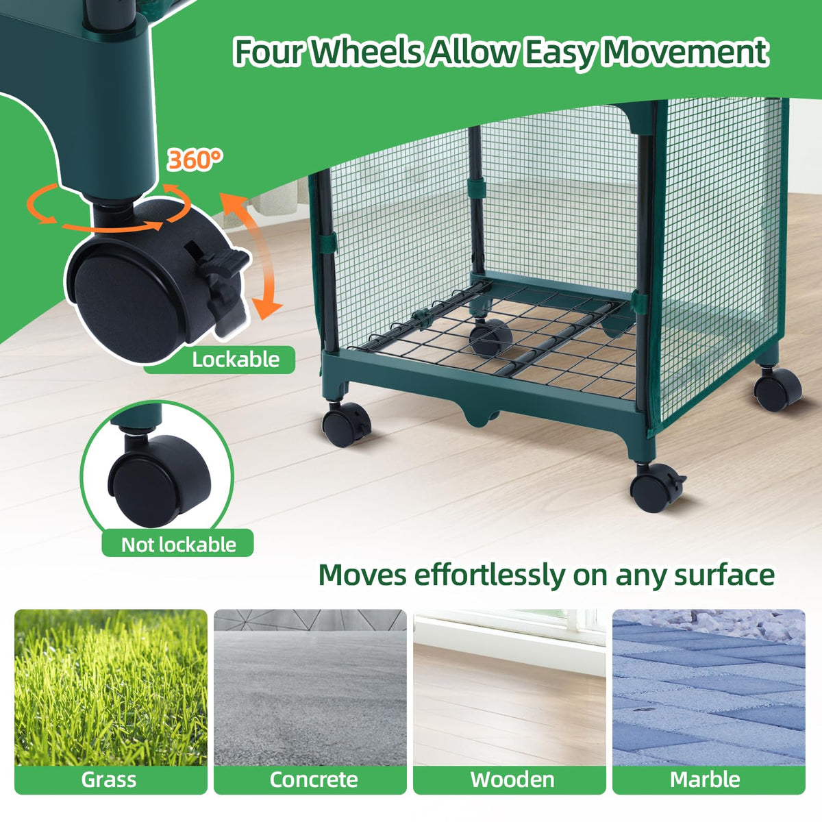 Ohuhu Mini Greenhouse with four shelves provides ample plant storage space