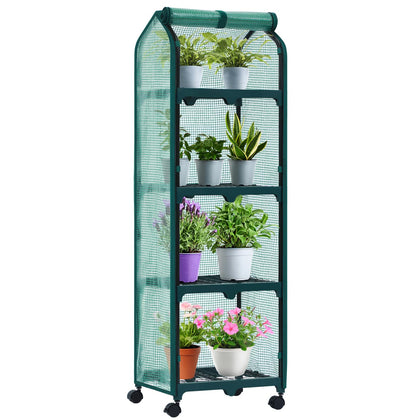 Ohuhu Mini Greenhouse with rolling wheels for easy indoor and outdoor repositioning