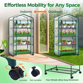 Ohuhu mini-greenhouse on wheels enables easy relocation for sun exposure.